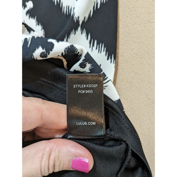 Lulus Womens Black & White Give Me A Print Shift Dress Size Small READ DESCPTION - Picture 9 of 11